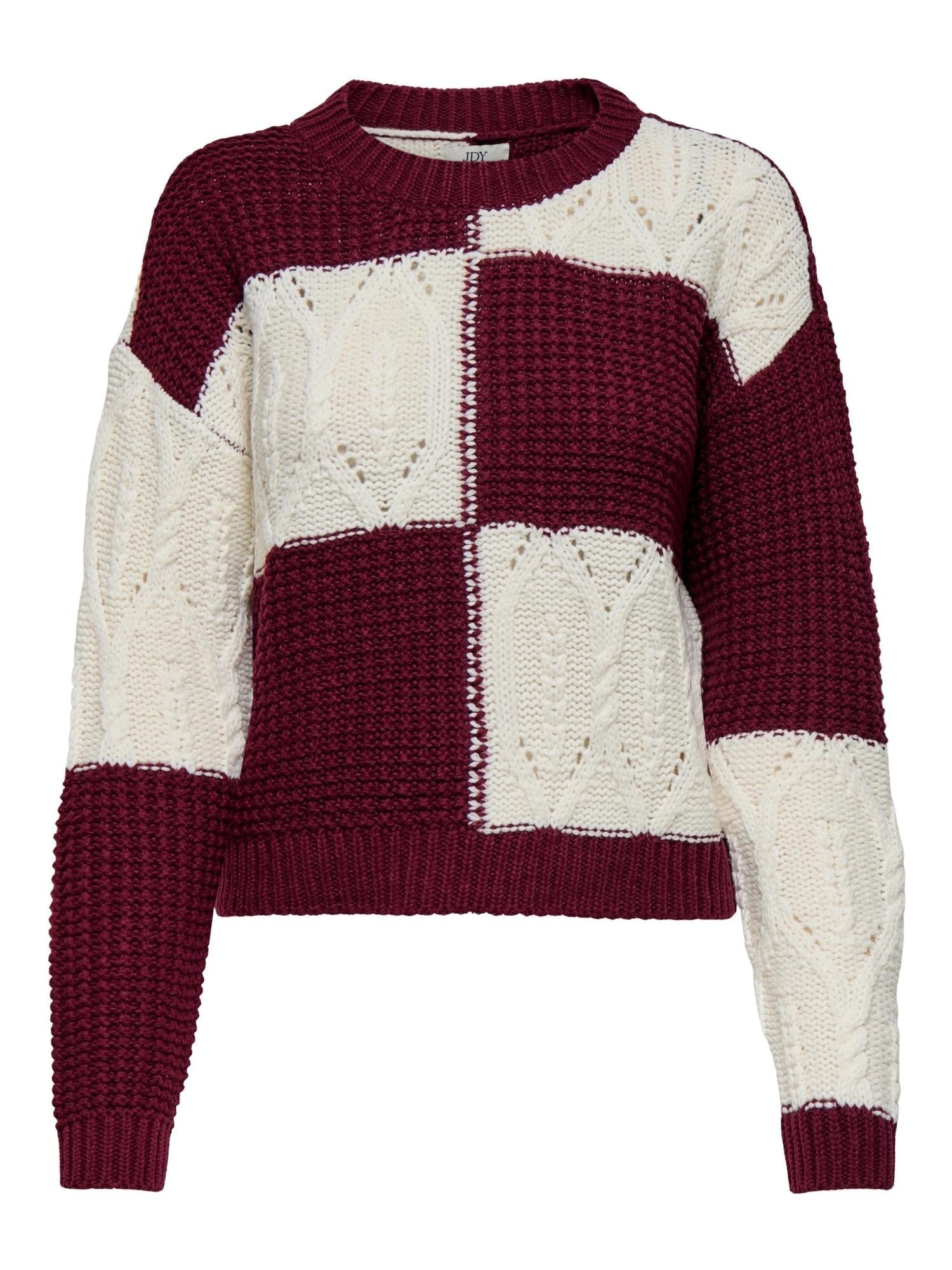 Jacqueline De Yong JDYJUSTY Pullover Donna Cabernet 15276930 Cabernet CLOUD DANCER JACQUELINE DE YONG