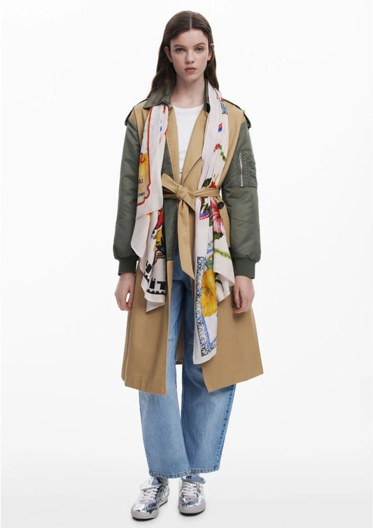 Foulard Donna Paradise Rectangle Bianco