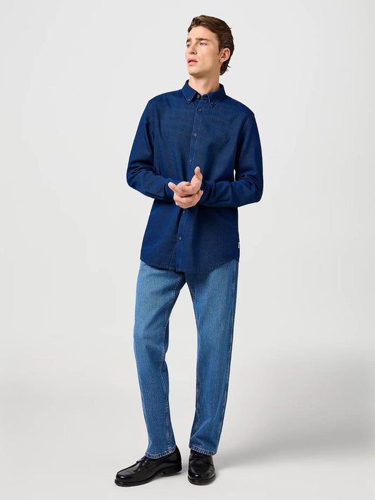 Camicia Oxford Uomo Indaco Oxford
