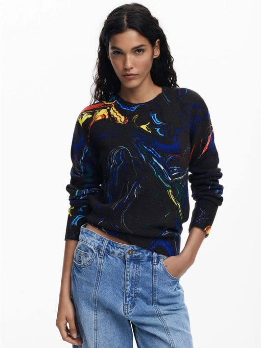 Maglione disegnato da Mr. Christian Lacroix Donna Nero