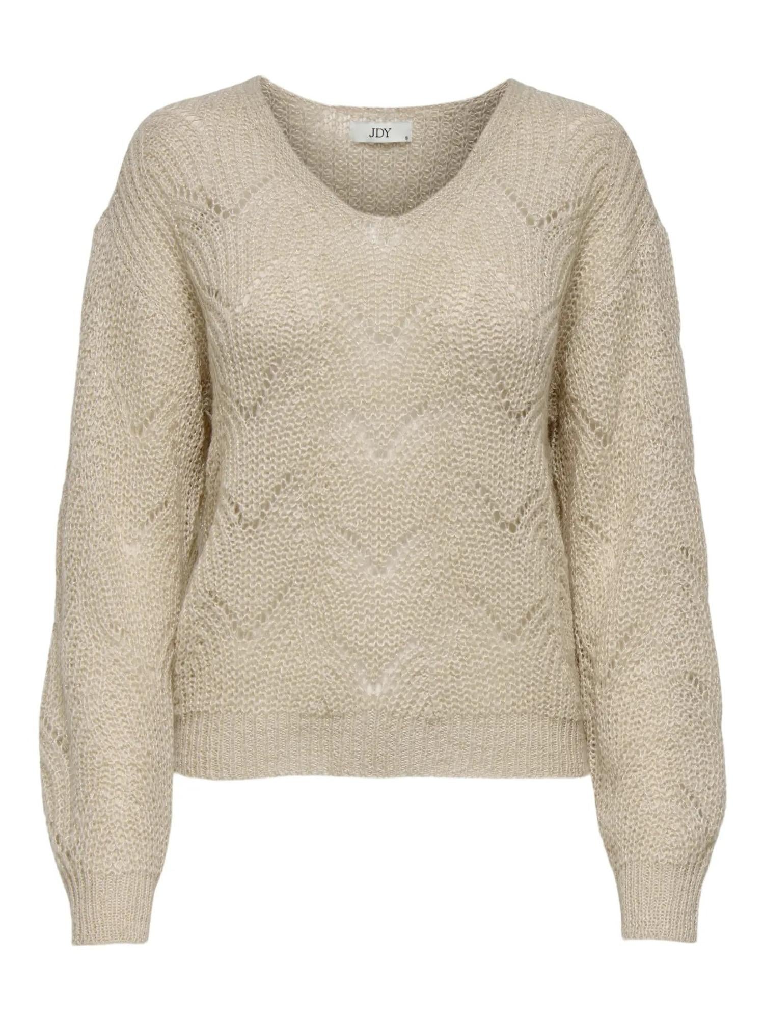 Jacqueline De Yong JDYBADUT Pullover Donna Frosted Almond 15302387 Frosted Almond GOLD LUREX JACQUELINE DE YONG