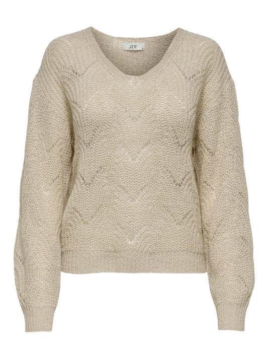 Jacqueline De Yong JDYBADUT Pullover Donna Frosted Almond 15302387 Frosted Almond GOLD LUREX JACQUELINE DE YONG
