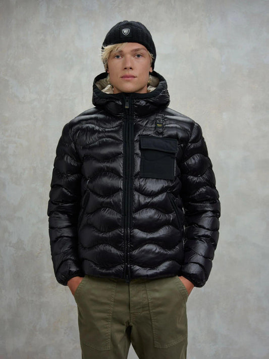 Blauer Giacca Invernale Bryant Uomo Nero interno beige