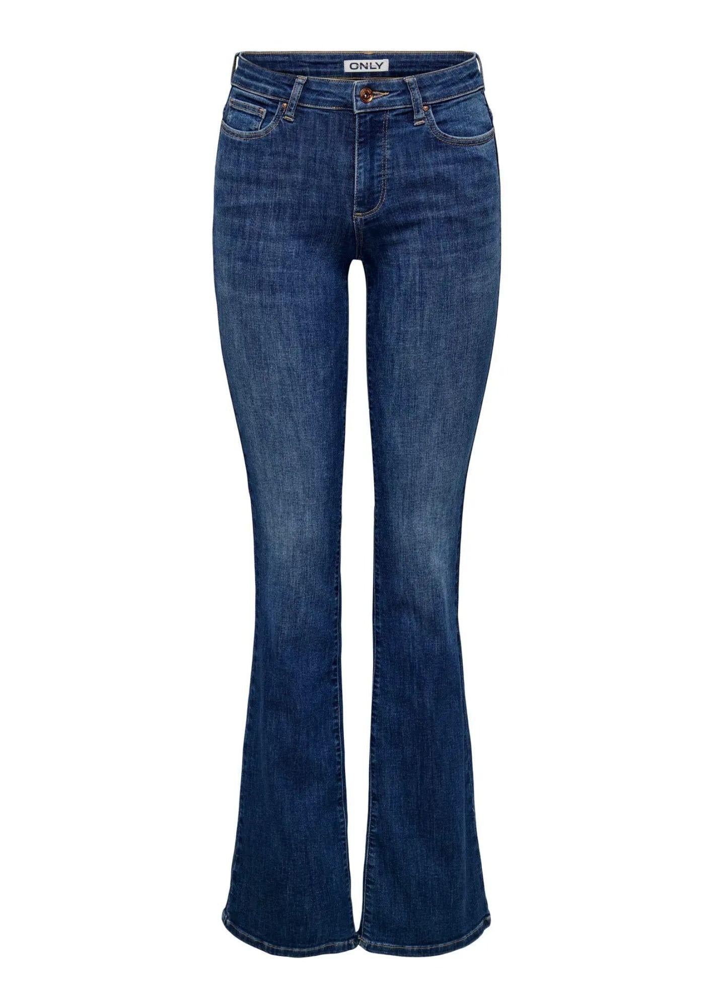 Jeans Donna Only Onlann Blu Denim Scuro<BR/> 15337824 Dark Blue Denim ONLY