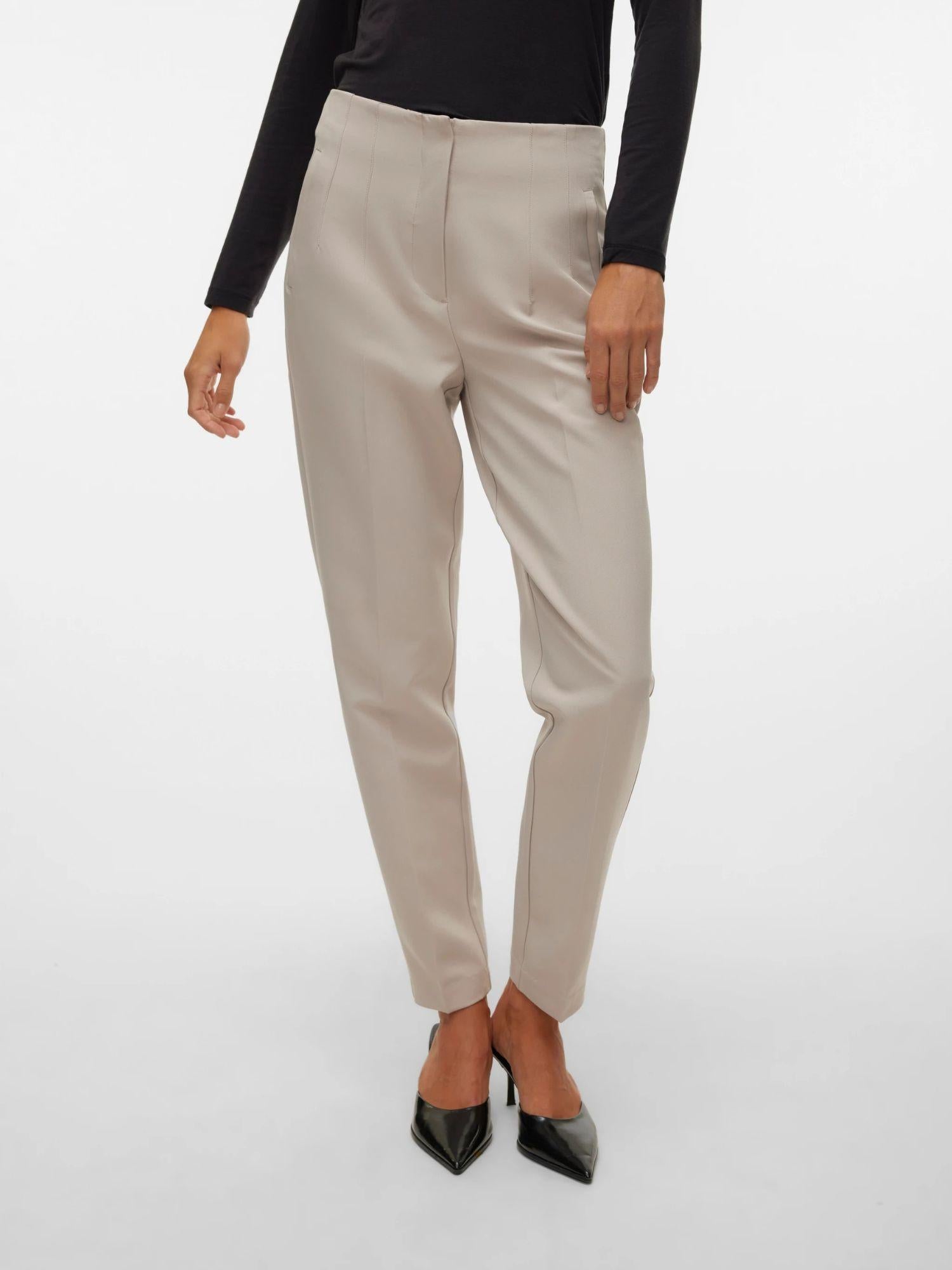 Vero Moda VMLINA Vita alta Pantaloni Donna Silver Cloud 10309140 Silver Cloud VERO MODA