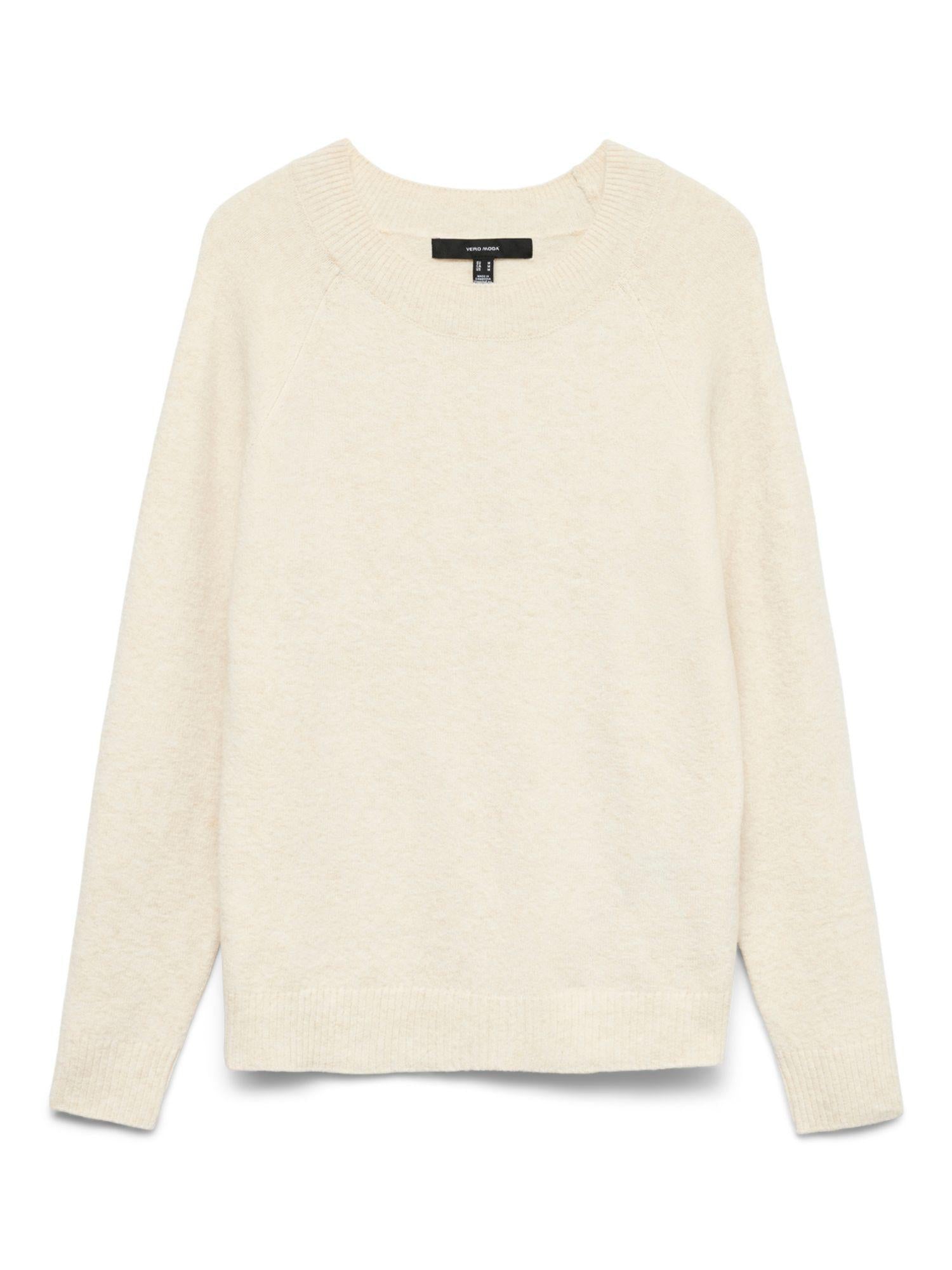 Vero Moda Maglia Donna Doffy Bianco Panna 10201022 Birch MELANGE VERO MODA