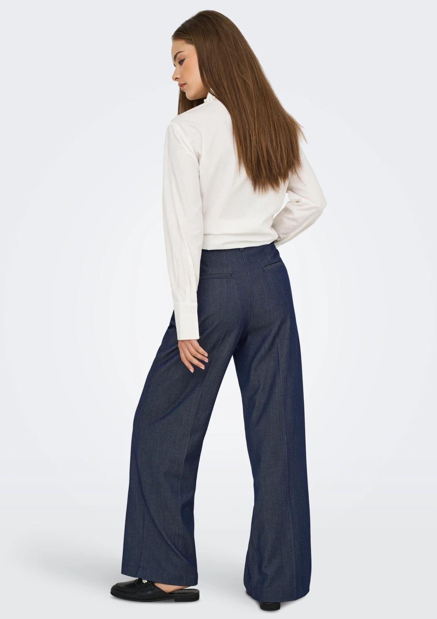Jacqueline De Yong Pantalone Donna Anthony Blu Denim 15358635 Dark Blue Denim JACQUELINE DE YONG