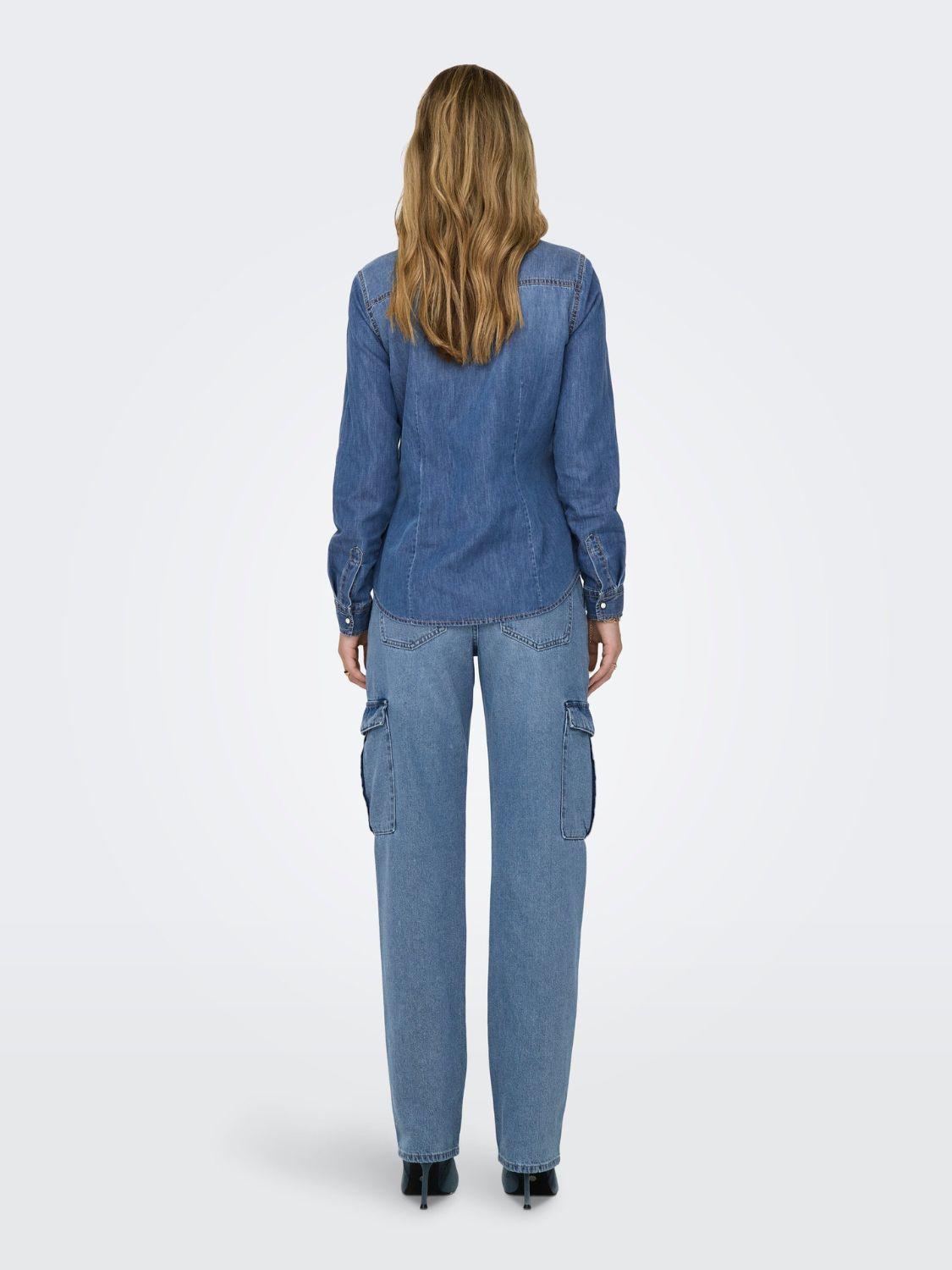 Camicia di jeans Donna Medium Blue Denim 15315185 Medium Blue Denim ONLY