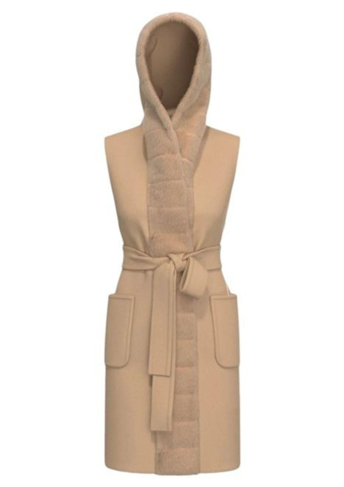 Emme Marella Cappotto Smanicato Formosa Beige 2525276011200 002 EMME MARELLA