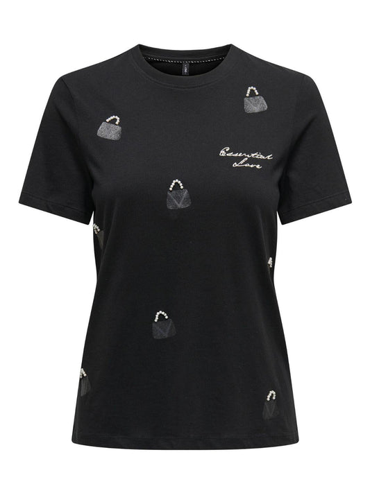T-Shirt Donna Black Fierce essential