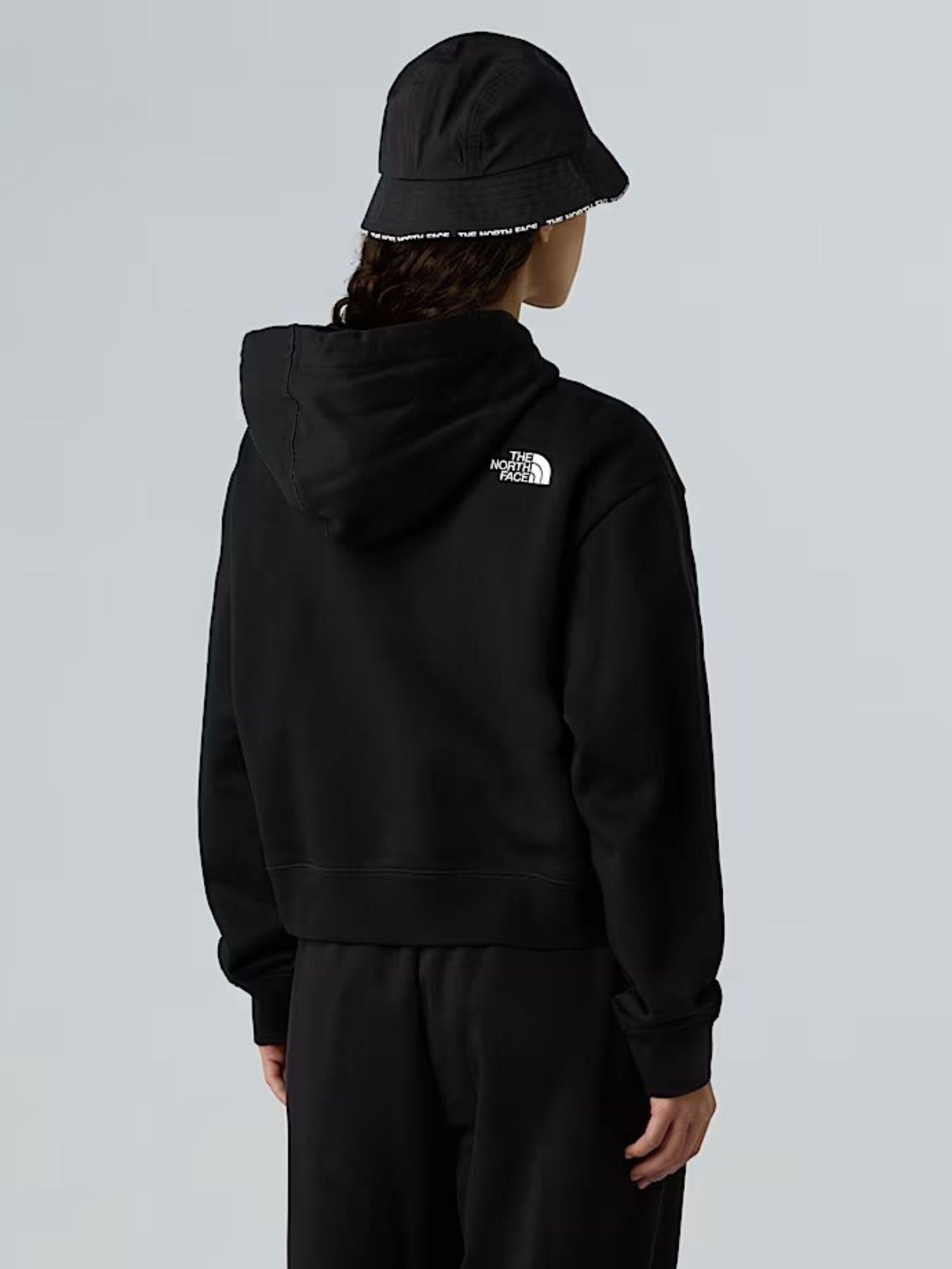 The North Face Felpa con cappuccio corta in vita Essential Donna TNF Black NF0A89EX JK3 THE NORTH FACE