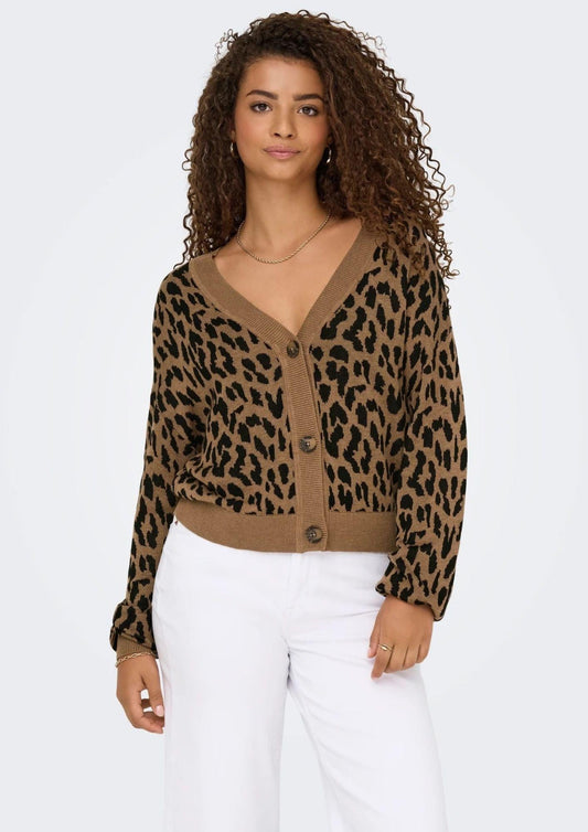 Cardigan Donna Only Vienna Marrone 15347875 Toasted Coconut ONLY