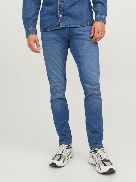 Jeans Slim Fit Uomo Blu Denim