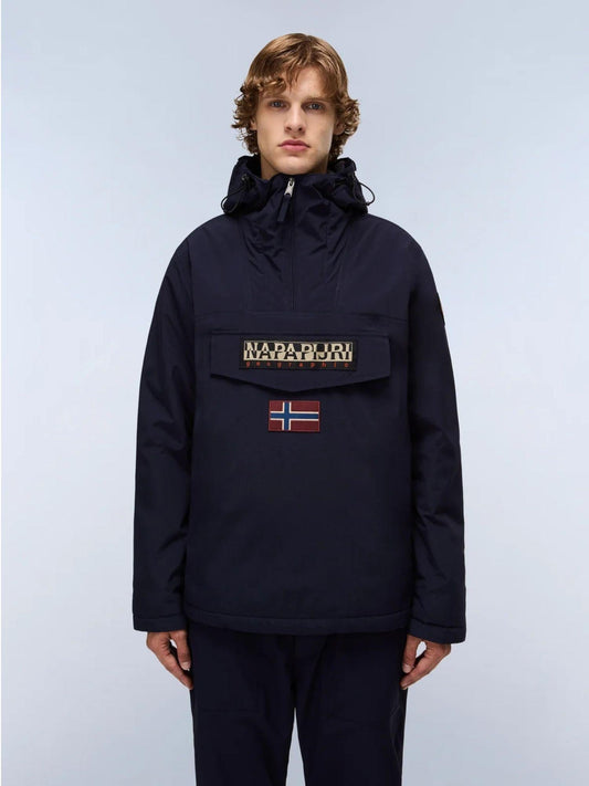 Napapijri Giacca Anorak Rainforest Winter Uomo Blu Scuro NP0A4GMC 176 NAPAPIJRI