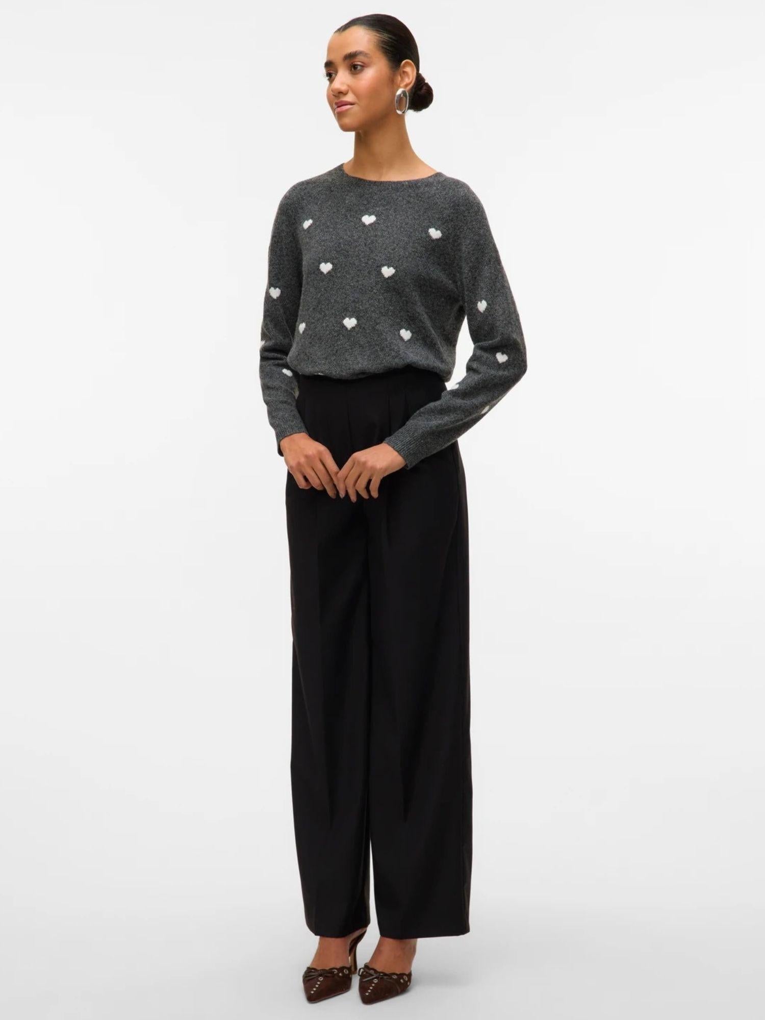 Vero Moda Pullover Donna Doffy Grigio Scuro 10330790 Dark Grey Melange VERO MODA