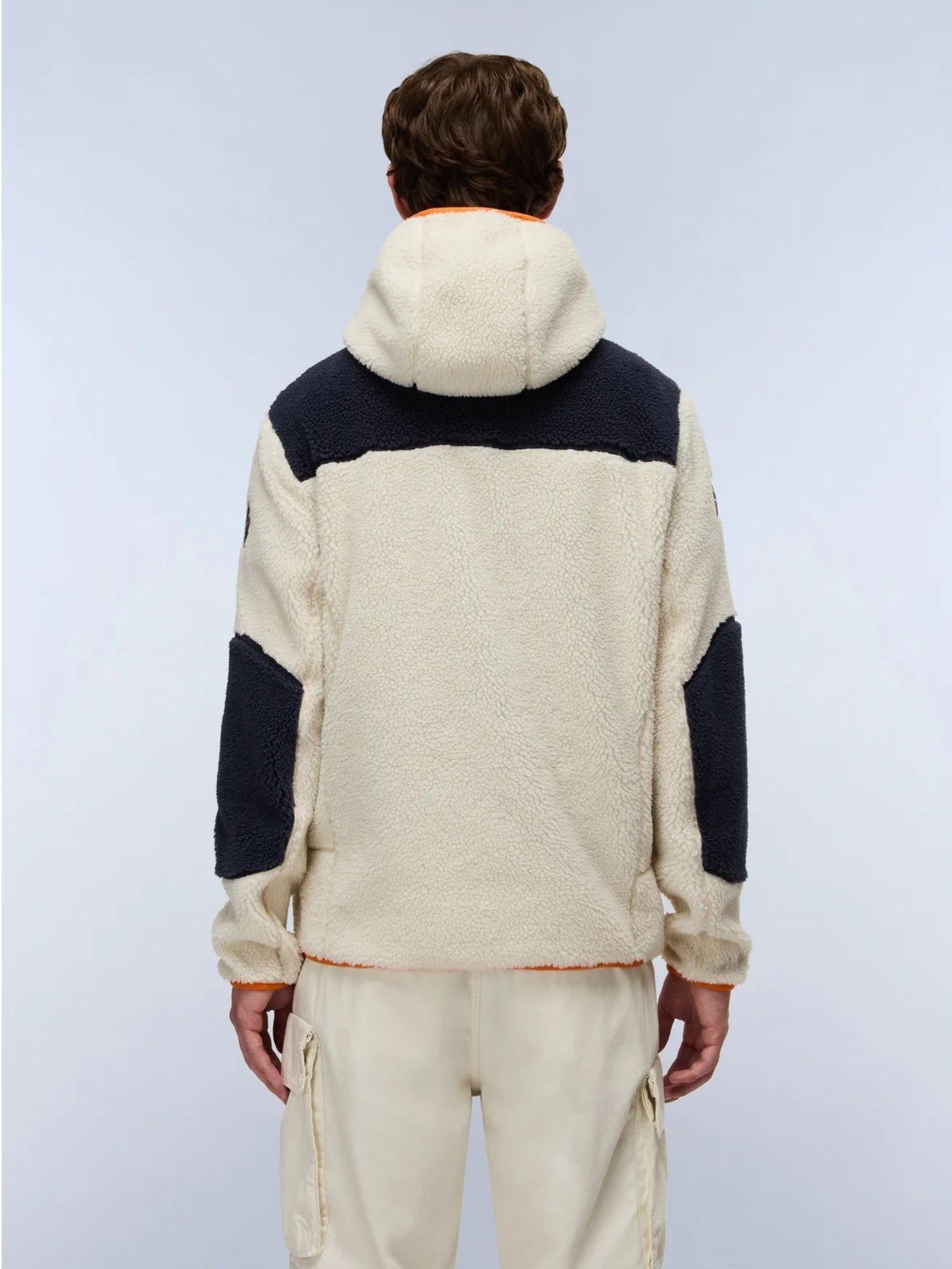 Napapijri Felpa in Pile con Cappuccio e Zip Yupik Uomo Multicolour NP0A4GNS MM9 NAPAPIJRI