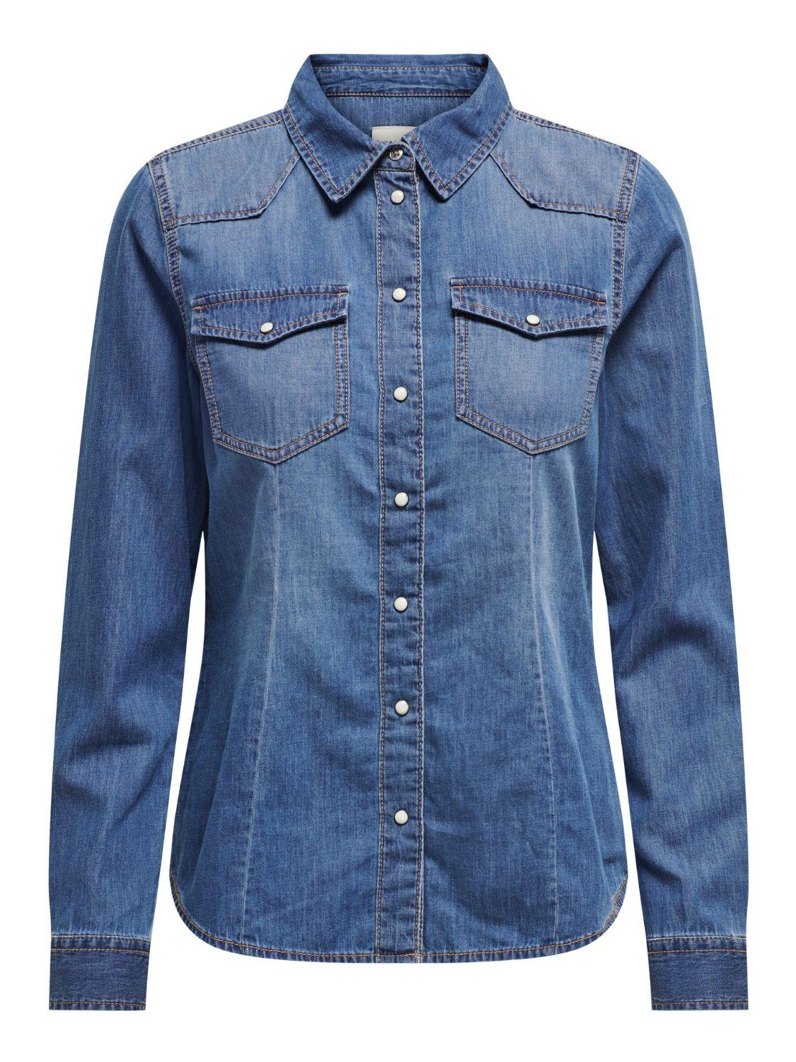 Camicia di jeans Donna Medium Blue Denim 15315185 Medium Blue Denim ONLY