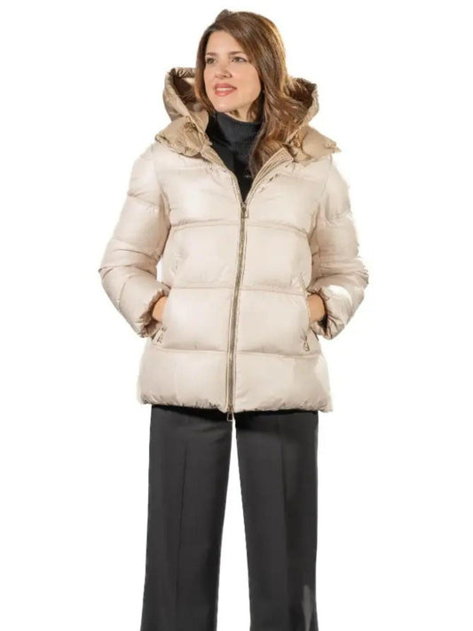 Giacca Invernale Corta Donna Beige