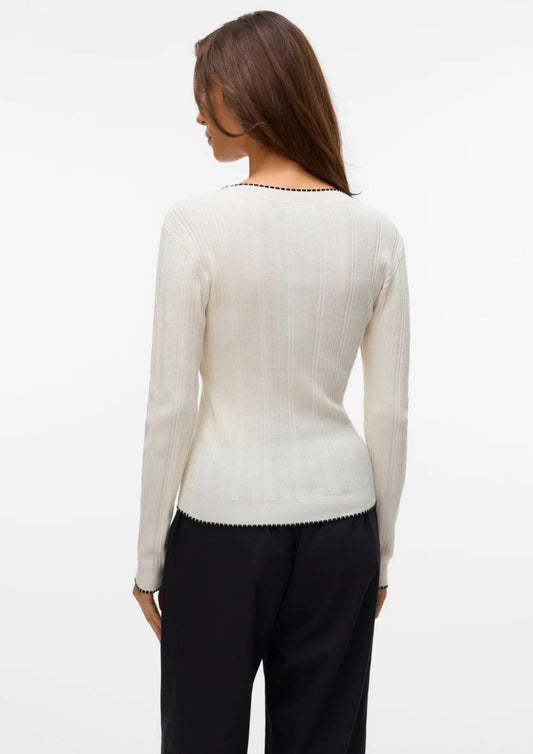 Vero Moda Pullover Donna Nina Bianco Panna
