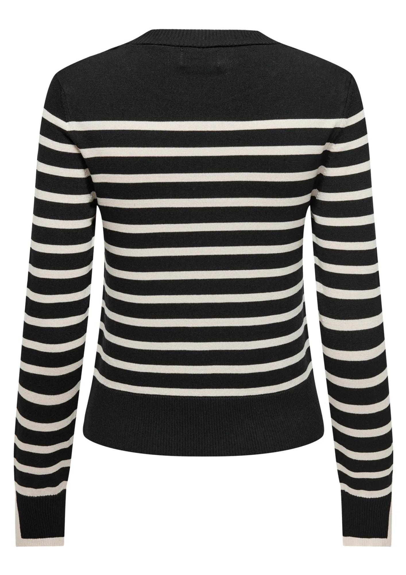 Only Onlkalana Pullover Donna Nero e Bianco 15331331 Black Whitecap Grey ONLY