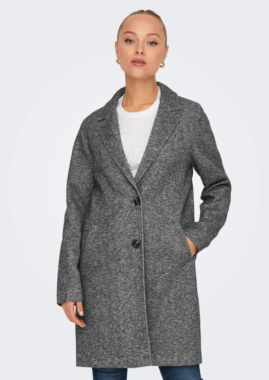 Cappotto Donna Onlsedona Grigio Scuro