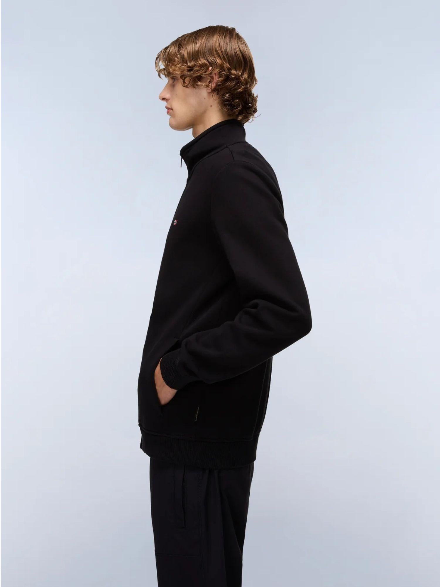 Napapijri Felpa con Zip Balis Winter Uomo Nero NP0A4GBA 041 NAPAPIJRI