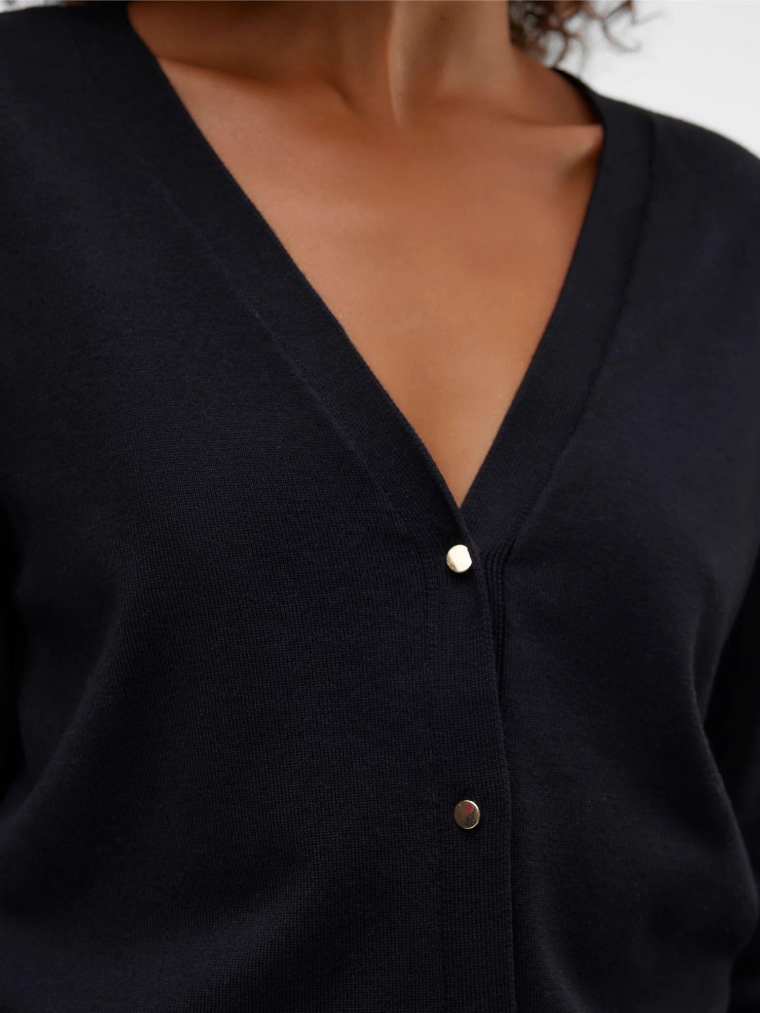 Vero Moda VMSILJE Cardigan in Maglia Donna Nero 10320456 Black VERO MODA