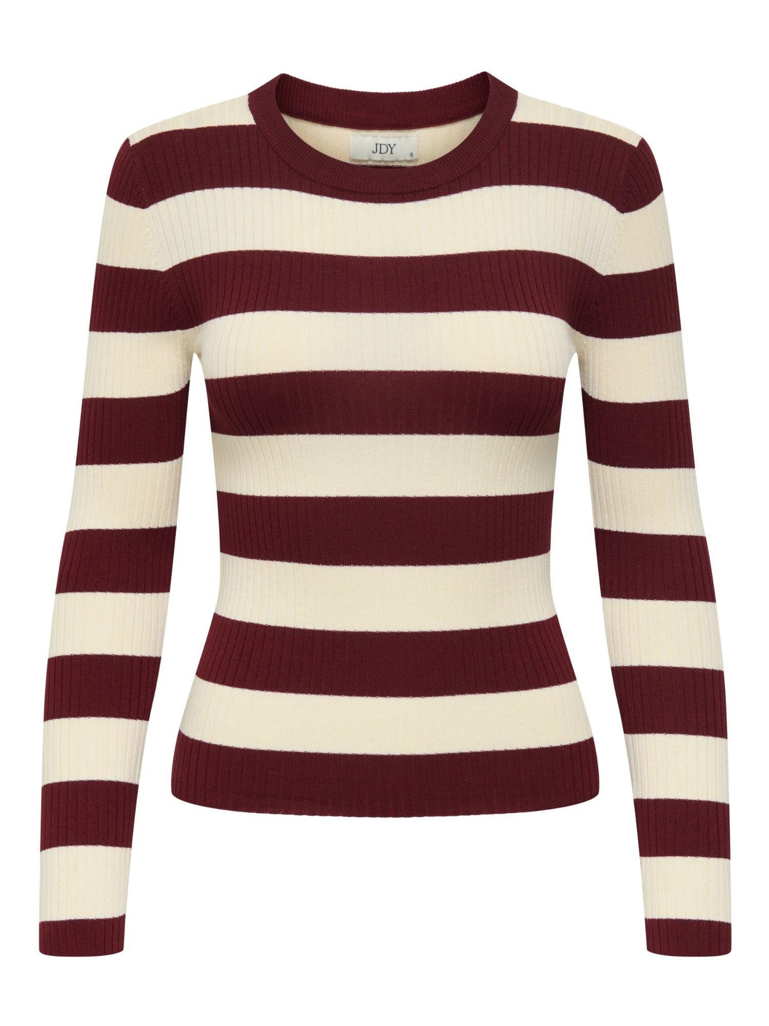 Jacqueline De Yong JDYPLUM Pullover Donna Cabernet Eggnog Stripes 15277223 Cabernet W EGGNOG STRIPES JACQUELINE DE YONG