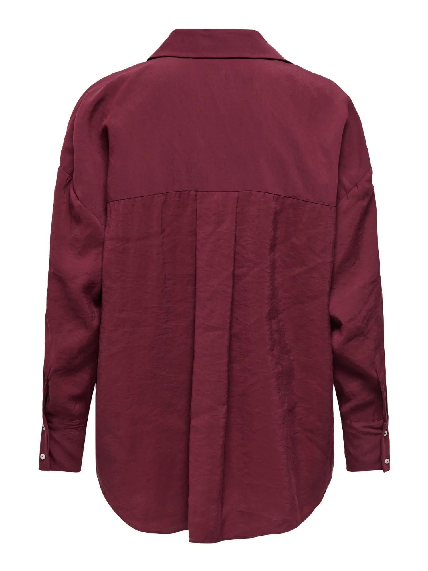 Only ONLZAZIMA Camicia Donna Burgundy 15272523 Burgundy ONLY