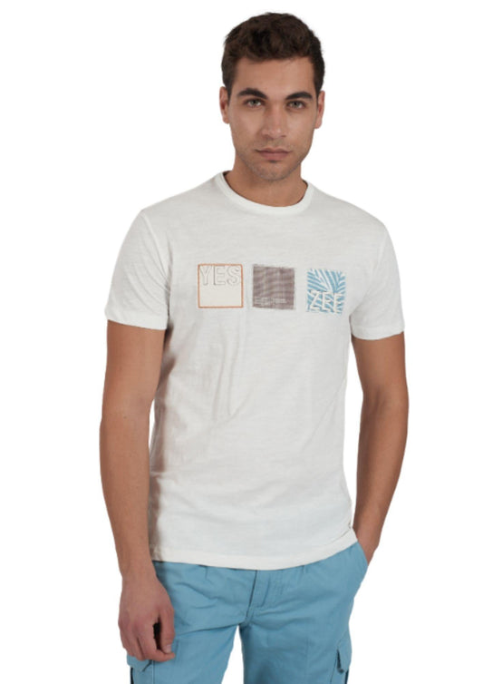T-shirt Yes Zee Uomo Bianca