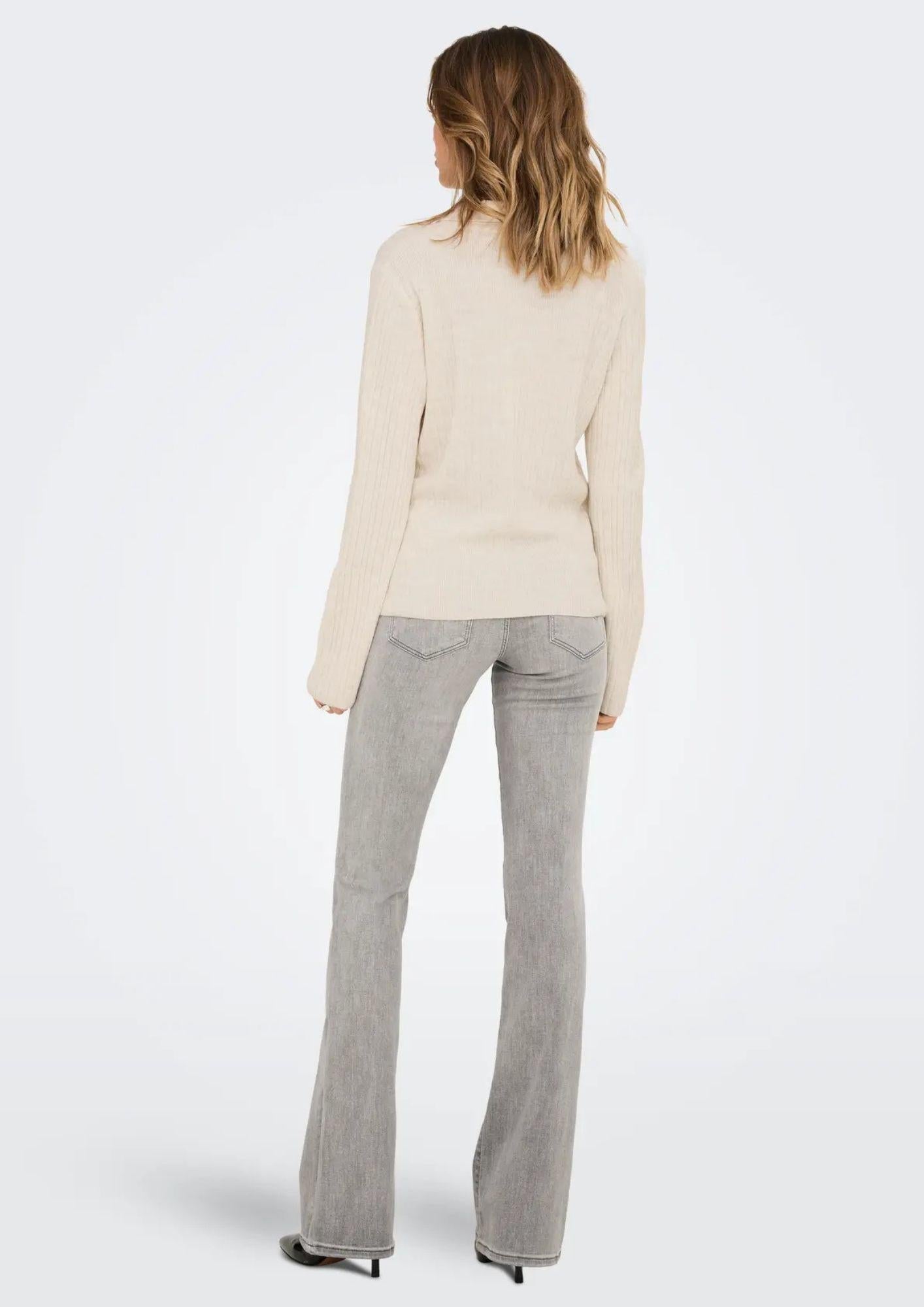 Cardigan Donna Only Thea Beige 15353029 Pumice Stone Melange ONLY