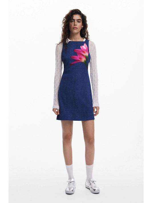 Desigual Abito mini effetto denim Donna Blu