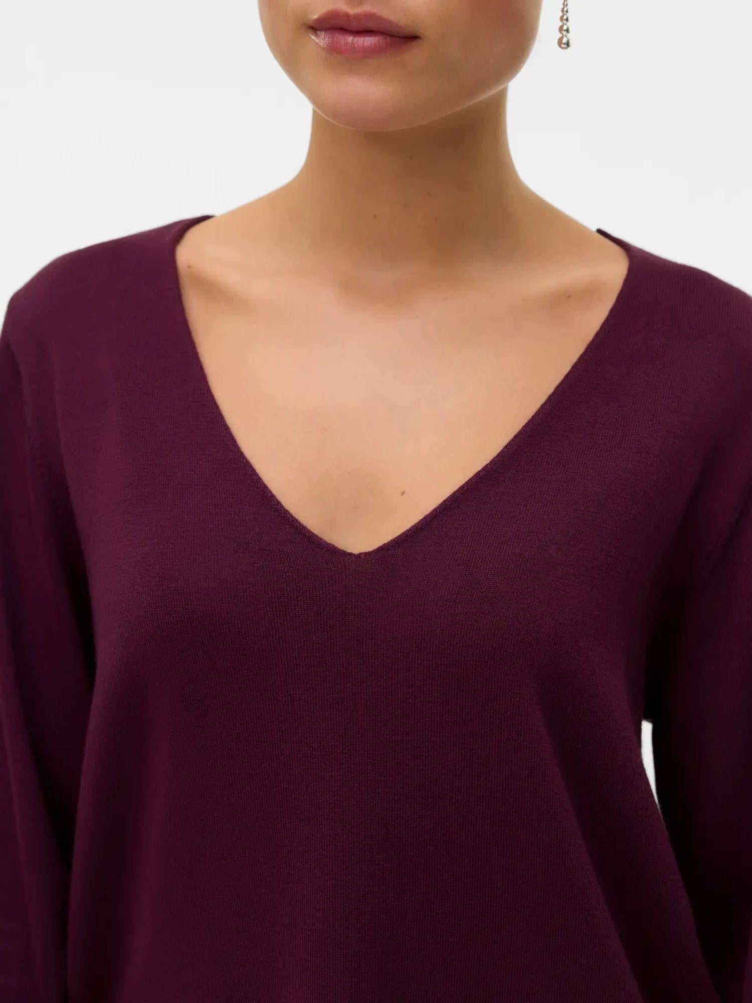 Vero Moda VMSILJE Pullover Donna Winetasting 10320451 Winetasting VERO MODA
