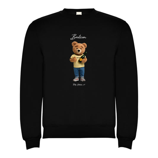 Felpa uomo Teddy Champagne nera
