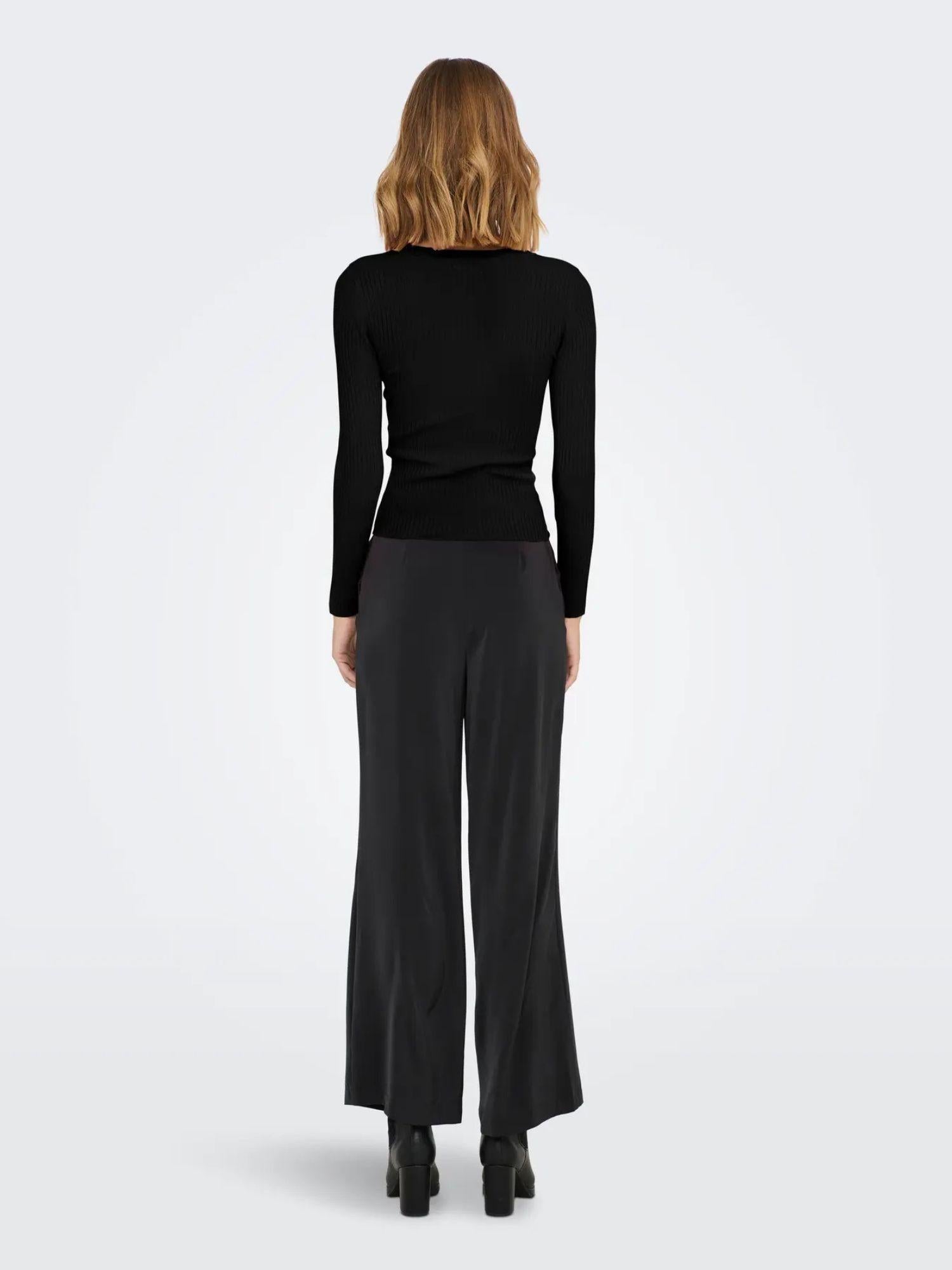 Jacqueline De Yong JDYPLUM Pullover Donna Nero - Santangelo