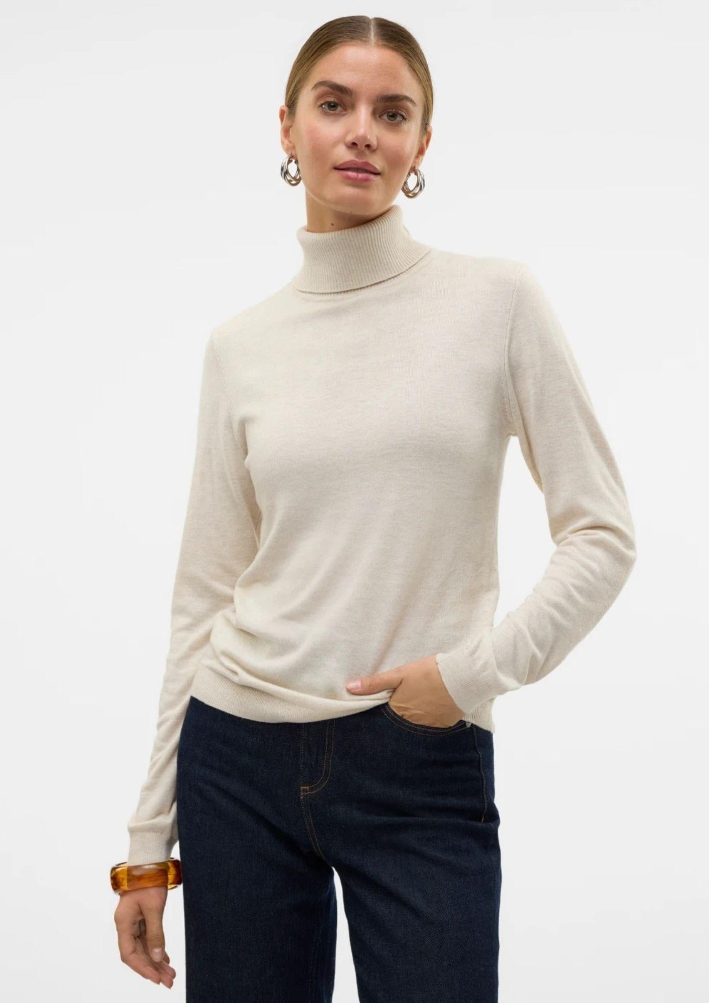Vero Moda Pullover Donna Iris Beige Chiaro - Santangelo