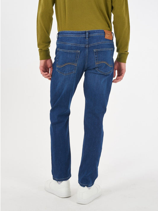 Men's 5-Pocket Skinny Fit Jeans in Blue Rinse