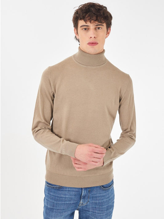 Maglia Dolcevita Uomo Fango