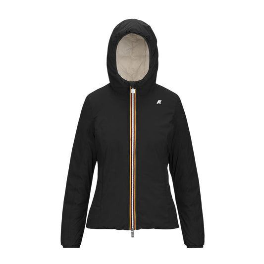 K-WAY - Giacca Lily Thermo Reversible Donna Black Pure/White Gardenia