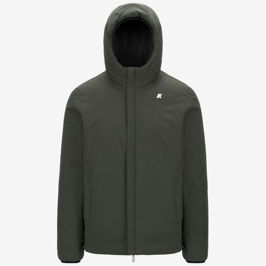 K-WAY - Giacca Jack Warm Reversible Uomo Black Pure/Green Blackish