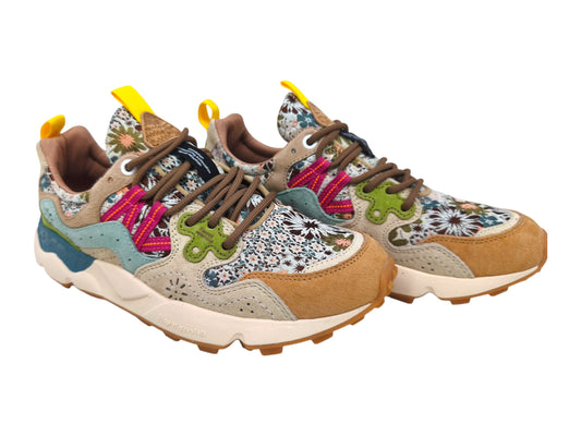 FLOWERMOUNTAIN - Scarpe Yamano 3 Jaquard Donna Cream/Beige/Orange