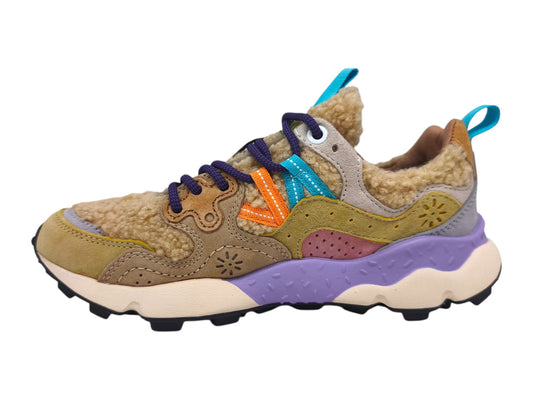 FLOWERMOUNTAIN - Scarpe Yamano 3 Teddy Donna Beige/Multi