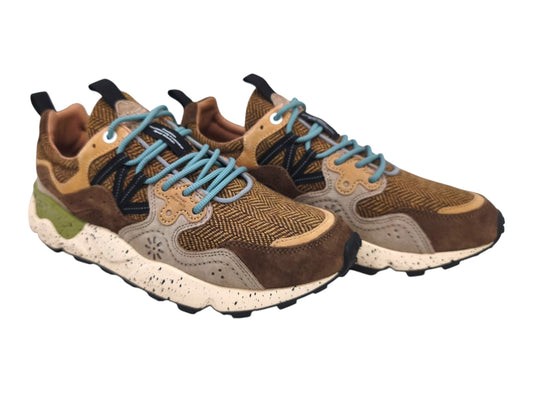 FLOWERMOUNTAIN - Scarpe Yamano 3 Woolen Knitt Uomo Dark Grey/Mud/Light Brown