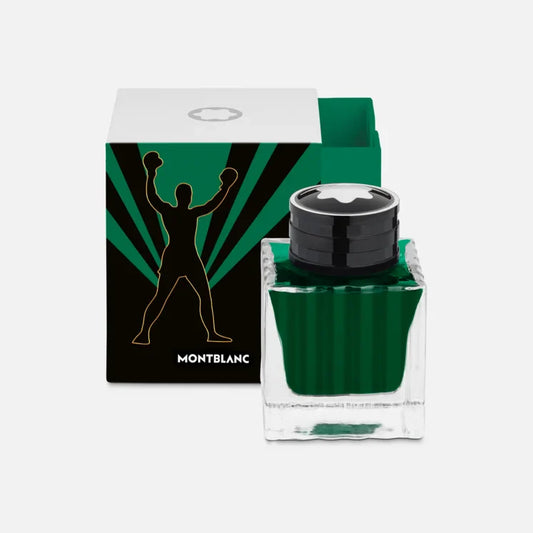Montblanc Ink Bottle 50ml Great Characters Muhammad Ali Special Edition Green 130298 