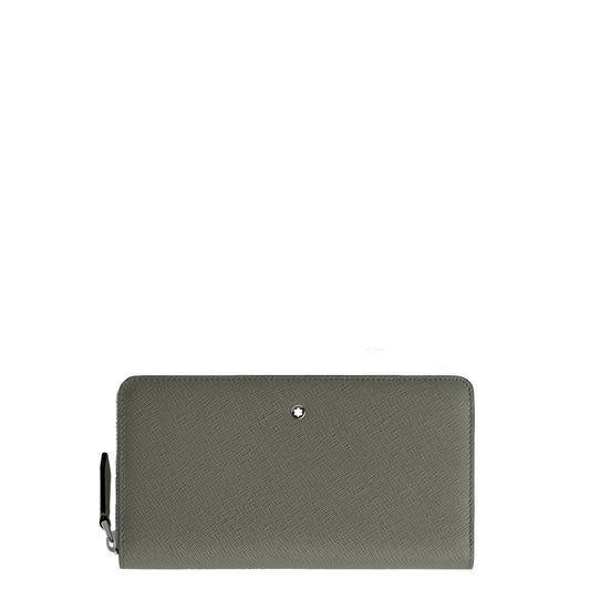 Montblanc portafoglio 12 scomparti con cerniera completa Sartorial grigio medio 199371