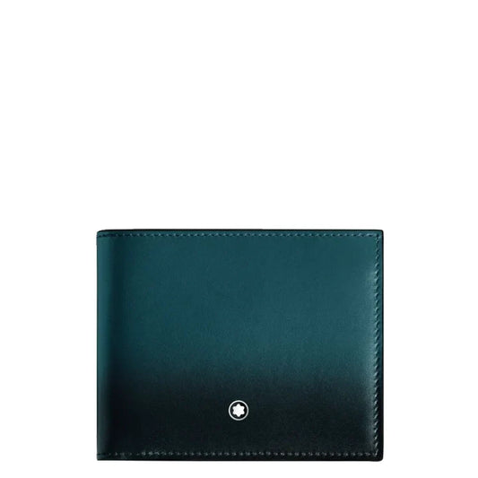 Montblanc portafoglio 6 scomparti Meisterstück blu cipro 198800