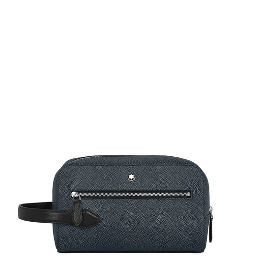 Montblanc pochette Sartorial tweed blu 220339
