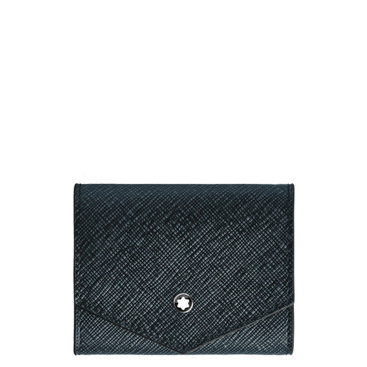 Montblanc portamonete Sartorial tweed blu 220348
