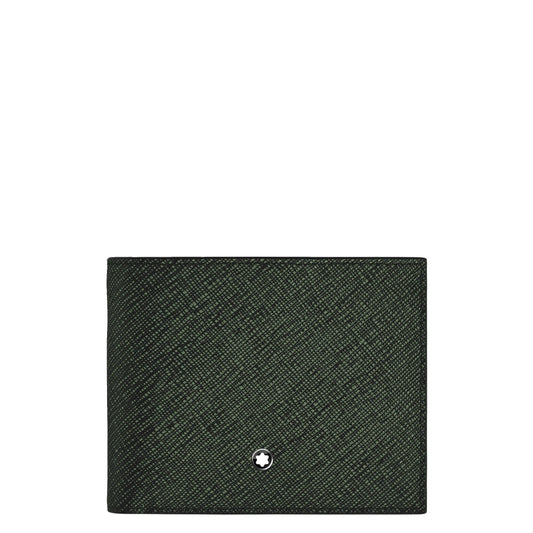 Montblanc portafoglio 6 scomparti sartorial tweed kaki 220385