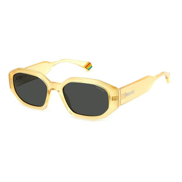Occhiali da sole in metallo giallo